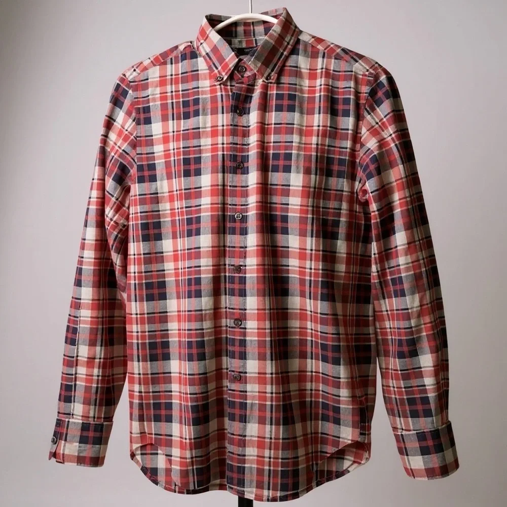 J. Crew Mens Long Sleeve Plaid Shirt Size‎ XS